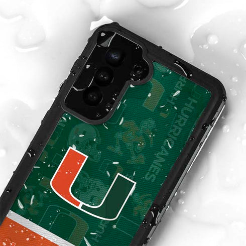 University of Miami U Hurricanes Galaxy S24 Plus Waterproof Case